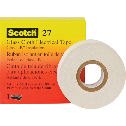 Ruban isolant en toile de verre 27 Scotch, 12 mm (1/2") la x 20 m (66') lo Distribution Jean Lapalme