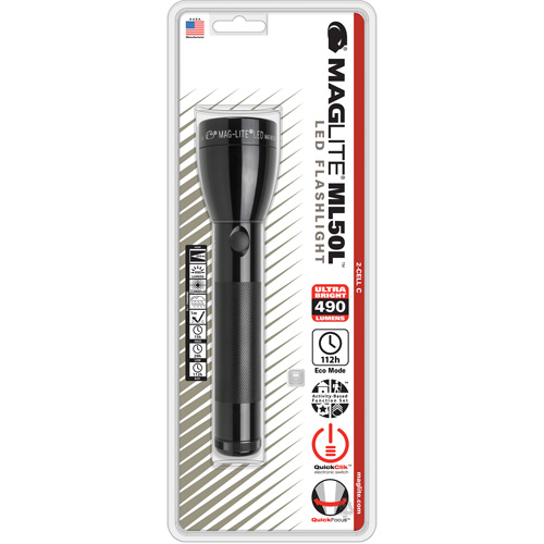Flashlight, LED, 490 Lumens, C Batteries Distribution Jean Lapalme