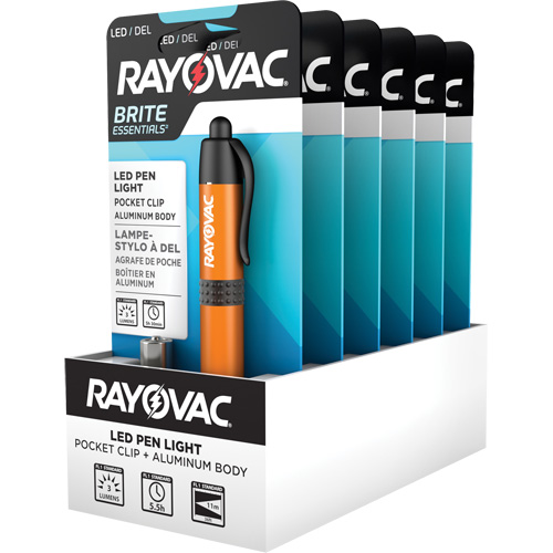 Brite Essentials Pocket Penlight, LED, 3 Lumens, Aluminum Body, AAA Batteries, Included Distribution Jean Lapalme