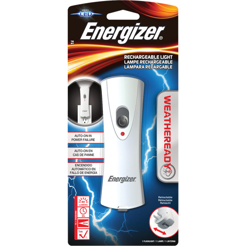 Weatheready&reg; Flashlight, LED, 40 Lumens, Rechargeable Batteries Distribution Jean Lapalme