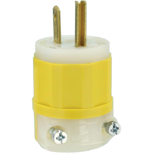 Industrial Grade Straight-Blade Plug, Impact Modified Nylon, 15 A, 125 V Distribution Jean Lapalme