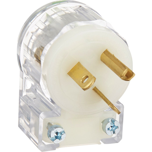 Prise de rallonge &agrave; angle de qualit&eacute; hospitali&egrave;re, Nylon, 20 A, 250 V Distribution Jean Lapalme