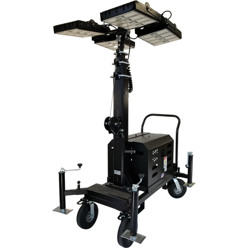 Beacon LED Four-Light Tower, Diesel/Electric, 800 Watts, 120000 Lumens, 17' High Distribution Jean Lapalme