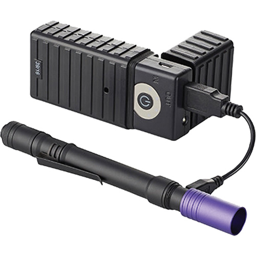 Lampe stylo UV avec port de recharge micro USB Stylus Pro, DEL, Corps en Aluminium, piles Rechargeable, Compris Distribution Jean Lapalme
