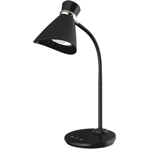 Lampe de bureau, 6 W, DEL, Col 16", Noir Distribution Jean Lapalme