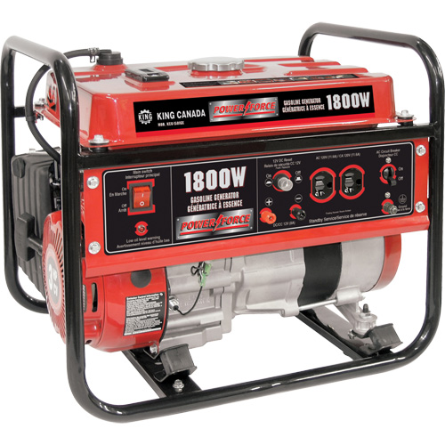 G&eacute;n&eacute;ratrice &agrave; lessence, 1800 W de surtension, 1400 W nominale, 120 V, R&eacute;servoir de 7 L Distribution Jean Lapalme