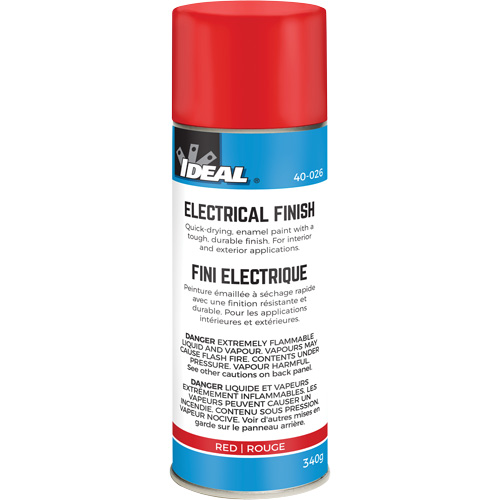 Quick-Dry Enamel Electrical Finish Paint, Aerosol Can, Red Distribution Jean Lapalme