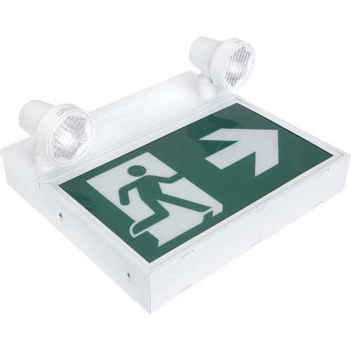 Enseigne d'homme qui court avec &eacute;clairage de s&eacute;curit&eacute;, DEL, &agrave; piles/&agrave; raccordement fixe, 12-1/10" lo x 11" la, Pictogramme Distribution Jean Lapalme