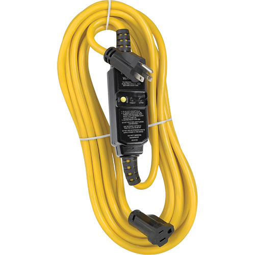Ensemble de cordon DDFT &agrave; r&eacute;initialisation automatique, 120 V, 15 A, Cordon de 25' Distribution Jean Lapalme