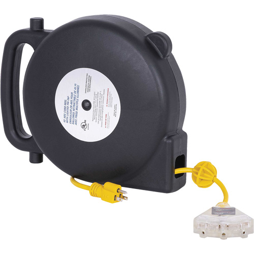 JPCR-1450 ABS Extension Cord Reel, Indoor/Outdoor, SJTW, 14 AWG, 13 A, 45' Distribution Jean Lapalme