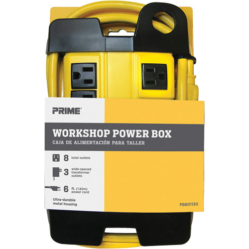 Workshop Power Box, 8 Outlet(s), 6', 15 Amps, 1875 W, 125 V Distribution Jean Lapalme