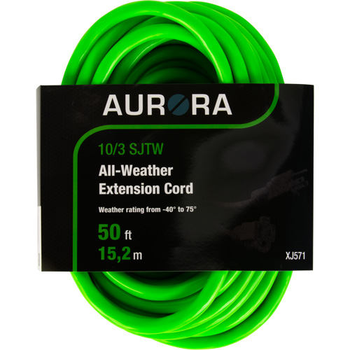 Industrial Extension Cord, All-Weather, SJTW, 10/3 AWG, 15 A, 50' Distribution Jean Lapalme