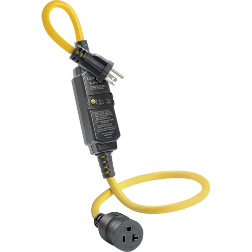 Cordon avec disjoncteur diff&eacute;rentiel (DDFT) &agrave; r&eacute;armement automatique, 120 V, 20 A, Cordon de 3' Distribution Jean Lapalme
