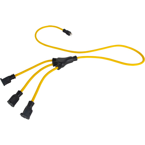 W-Style Power Adapter, Outdoor, STOW, 12/3 AWG, 15 A, 3 Outlet(s), 2' Distribution Jean Lapalme