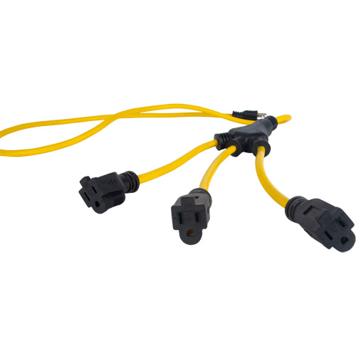 W-Style Power Adapter, Outdoor, STOW, 12/3 AWG, 15 A, 3 Outlet(s), 2' Distribution Jean Lapalme