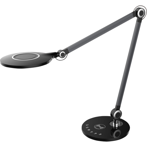 Plastic & Aluminum Desk Lamp, 10 W, LED, 41-1/2" Neck, Black Distribution Jean Lapalme