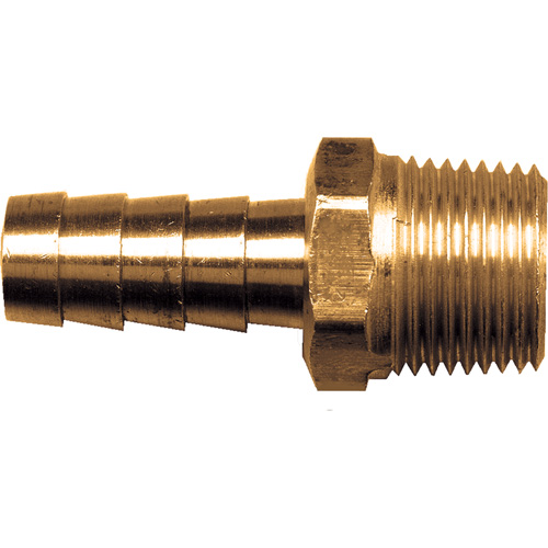 Raccord m&acirc;le &agrave; barbillon pour tuyau, Laiton, 1/2" Distribution Jean Lapalme