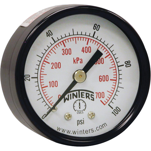 Manom&egrave;tre &eacute;conomique,  2", 0 - 160 psi, Fixation arri&egrave;re, Analogique Distribution Jean Lapalme
