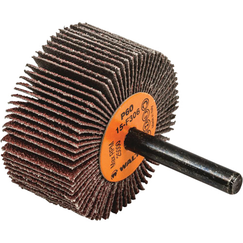 Coolcut Flap Wheel, Aluminum Oxide, 60 Grit, 2" x 1" x 1/4" Distribution Jean Lapalme