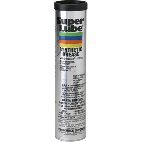 Super Lube Synthetic Based Grease With PFTE, 400 g, Cartridge Distribution Jean Lapalme