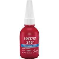 Compos&eacute; de blocage 243 tol&eacute;rant &agrave; l'huile, Bleu, Moyen, 10 ml, Bouteille Distribution Jean Lapalme