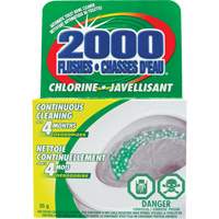 D&eacute;tergent pour cuvette de toilette 2000 Flushes avec agent de blanchiement, 35 g, Tampon Distribution Jean Lapalme