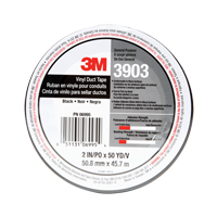 3903 Vinyl Duct Tape, 1245 mm (49") W x 46 m (151') L, 6.5 mils, Black Distribution Jean Lapalme