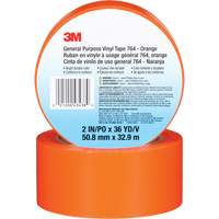 Ruban en vinyle pour travaux g&eacute;n&eacute;raux 764, 50,8 mm (2") la x 32,9 m (108') lo, 5 mils, Orange Distribution Jean Lapalme
