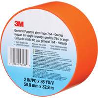 Ruban en vinyle pour travaux g&eacute;n&eacute;raux 764, 50,8 mm (2") la x 32,9 m (108') lo, 5 mils, Orange Distribution Jean Lapalme