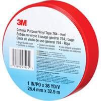 Ruban en vinyle pour travaux g&eacute;n&eacute;raux 764, 25,4 mm (1") la x 32,9 m (108') lo, 5 mils, Rouge Distribution Jean Lapalme