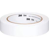 Ruban en vinyle pour travaux g&eacute;n&eacute;raux 764, 25,4 mm (1") la x 32,9 m (108') lo, 5 mils, Blanc Distribution Jean Lapalme