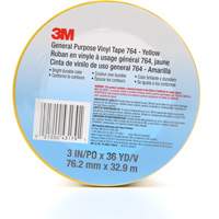 764 General-Purpose Vinyl Tape, 76 mm (3") W x 32.9 m (108') L, 5 mils, Yellow Distribution Jean Lapalme