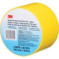 Ruban en vinyle pour travaux g&eacute;n&eacute;raux 764, 76 mm (3") la x 32,9 m (108') lo, 5 mils, Jaune Distribution Jean Lapalme