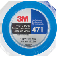471 Vinyl Tape, 25.4 mm (1") W x 32.9 m (108') L, 5.3 mils, Blue Distribution Jean Lapalme