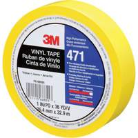 Ruban en vinyle 471, 25,4 mm (1") la x 32,9 m (108') lo, 5,2 mils, Jaune Distribution Jean Lapalme
