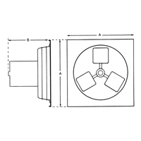 Ventilateur d'&eacute;chappement 12" s&eacute;rie panneau 1SP Distribution Jean Lapalme