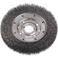 Brosses rotatives &agrave; fils cr&ecirc;p&eacute;s - Face &eacute;troite, 8" dia., Fils 0,014", Arbre 1-1/4" Distribution Jean Lapalme