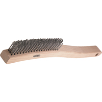 V-Trim Long Handle Scratch Brushes, Stainless Steel, 3 x 19 Wire Rows, 13-3/4" Long Distribution Jean Lapalme