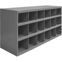 Steel Storage Bin Cabinet, 33-3/4" W x 12" D x 19-1/4" H, Grey Distribution Jean Lapalme