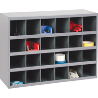 Steel Storage Bin Cabinet, 33-3/4" W x 12" D x 23-7/8" H, Grey Distribution Jean Lapalme