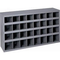 Steel Storage Bin Cabinet, 33-3/4" W x 12" D x 19-1/4" H, Grey Distribution Jean Lapalme