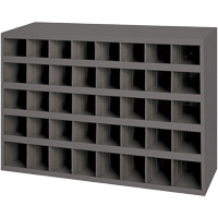 Steel Storage Bin Cabinet, 33-3/4" W x 8-1/2" D x 22-1/4" H, Grey Distribution Jean Lapalme