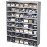 Steel Storage Bin Cabinet, 33-3/4" W x 12" D x 42" H, Grey Distribution Jean Lapalme