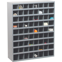 Steel Storage Bin Cabinet, 33-3/4" W x 12" D x 42" H, Grey Distribution Jean Lapalme