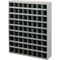 Steel Storage Bin Cabinet, 33-3/4" W x 8-1/2" D x 42" H, Grey Distribution Jean Lapalme