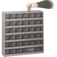 Armoires pour bacs de rangement ajustables, Acier, 36 tiroirs, 23-3/4" x 4-3/4" x 23-3/4", Gris Distribution Jean Lapalme
