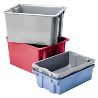 Contenants Stack-N-Nest Polylewton, 15,1" x 30,1" x 24", Bleu Distribution Jean Lapalme