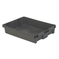 Contenants Stack-N-Nest Polylewton, 6,1" x 29,6" x 22,4", Gris Distribution Jean Lapalme