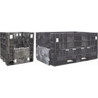 Collapsible Structural Polyethylene Containers, 30" L x 32" W x 25" H, Black Distribution Jean Lapalme