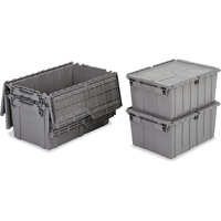 Contenants de distribution Flipak en plastique poly&eacute;thyl&egrave;ne (PE), 11,8" x 9,8" x 7,7", Gris Distribution Jean Lapalme